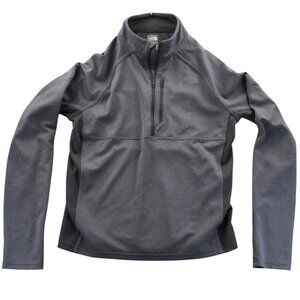 The North Face Mens FlashDry Quarter-Zip Pullover Medium Gray Black Mock Neck